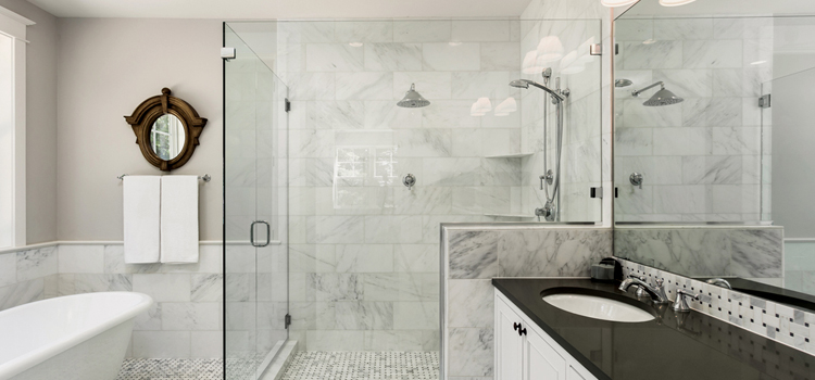 bathroom shower door installation in Yreka